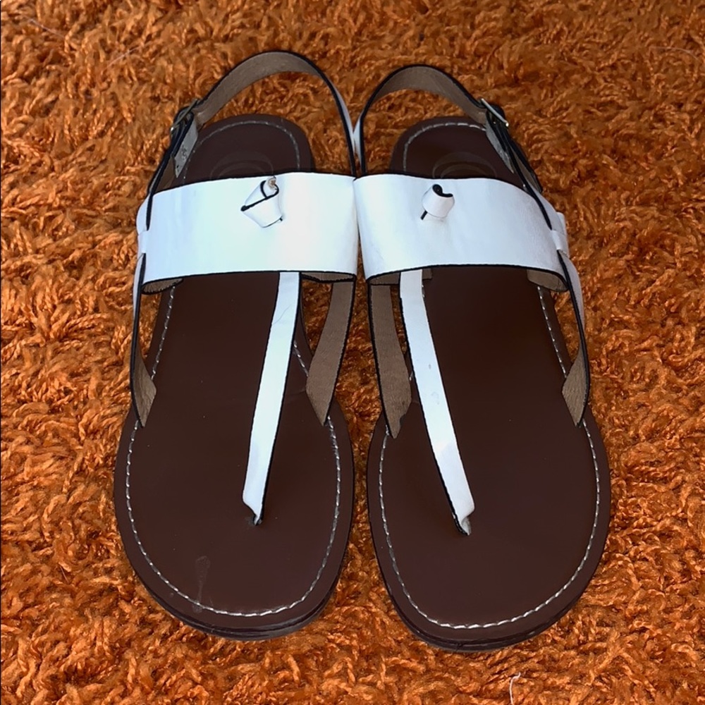 Charming Charlie’s brand white sandals